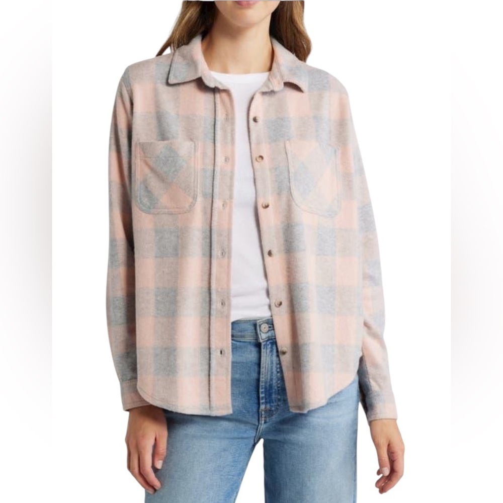 Faherty Plaid Button-Down Shirt-Size: Medium